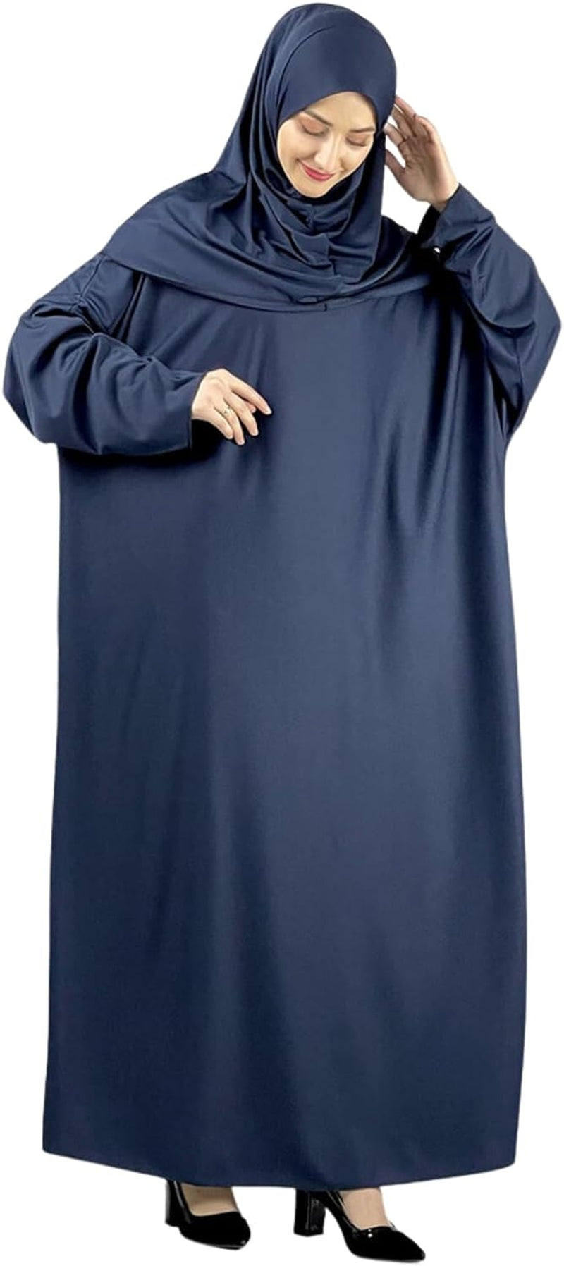 Women Prayer Dress with Hijab Rug Tasbih Muslim Set Islamic Clothes Abaya Jilbab Dubai Kaftan for Eid Ramadan
