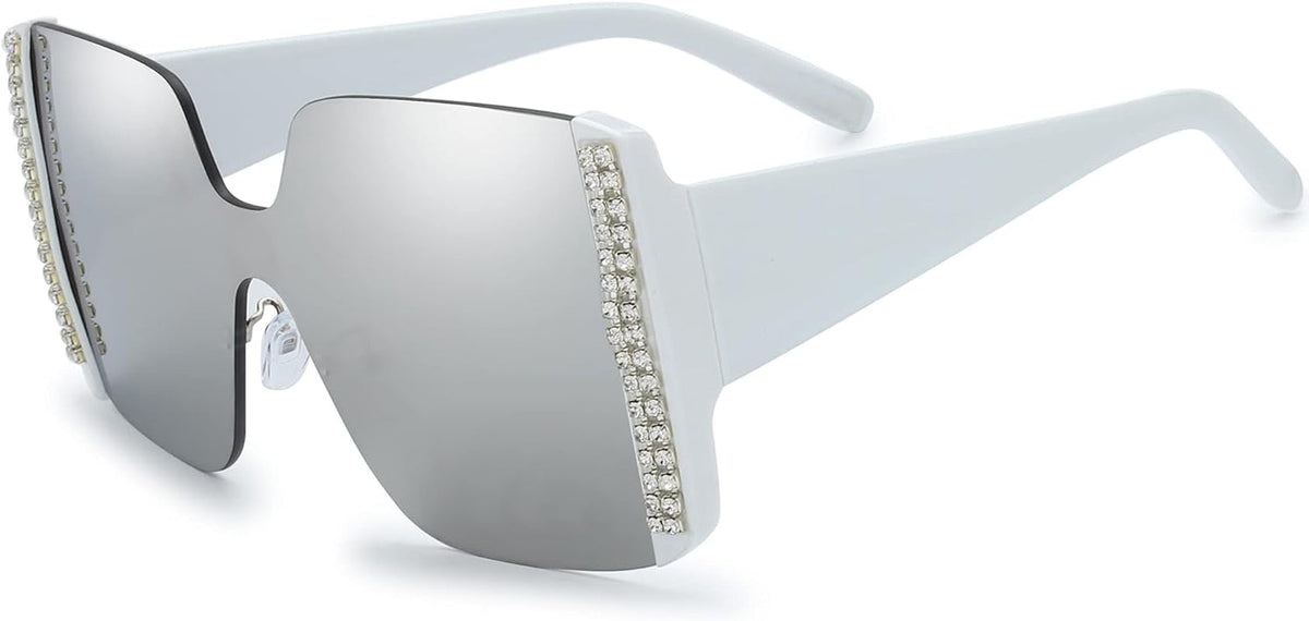 Women's Oversized Square Jackie O Cat Eye Hybrid Butterfly Fashion Sunglasses - Exquisite Packaging