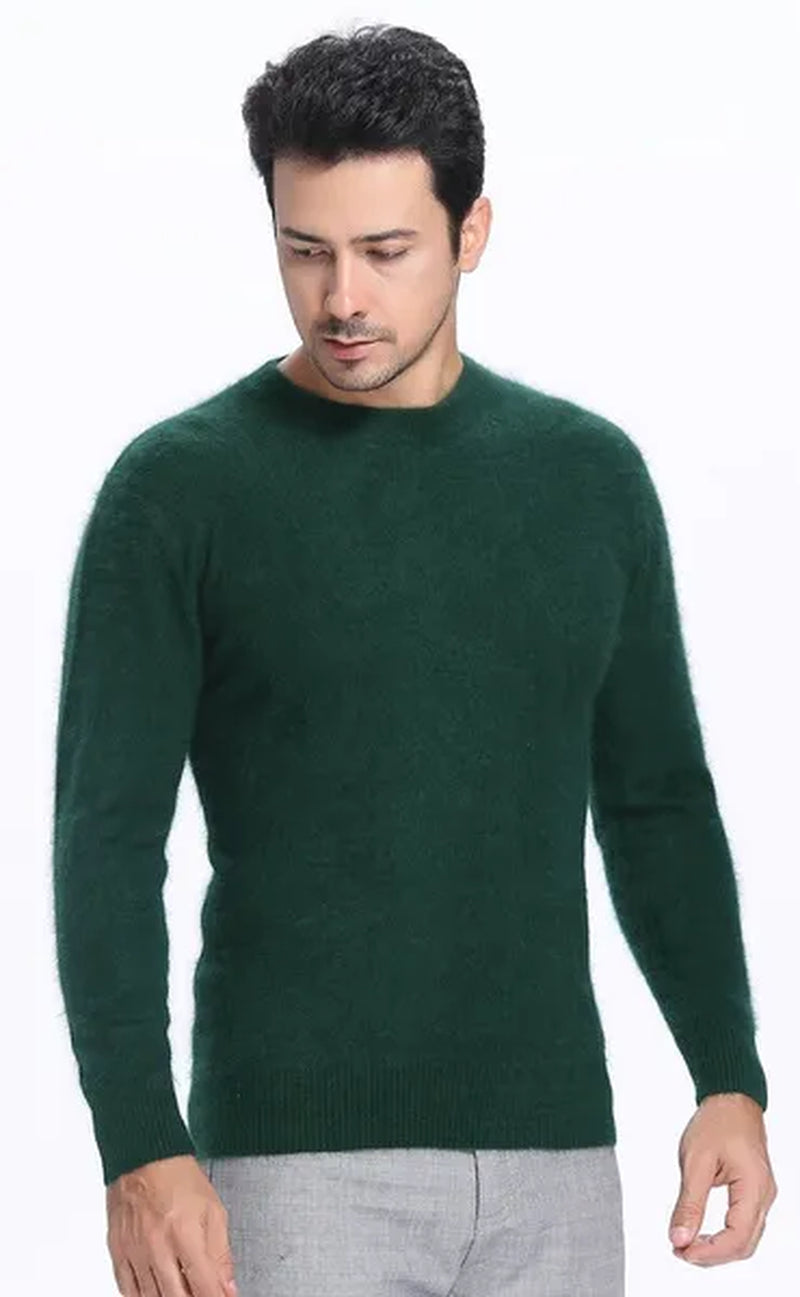 Men's Fashion 100% Wool Pure Mink Cashmere Sweater Men 2020 Autumn Winter Clothes Super Warm Pullover Jumper for Men Long Sleeve Robe Hombre Pull Homme Hiver Mens Sweater Maglione Uomo Suéter Masculino Suéter De Los Hombres Plus Size S-XXXL