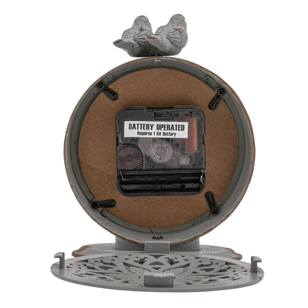 Two Birds round Table Clock