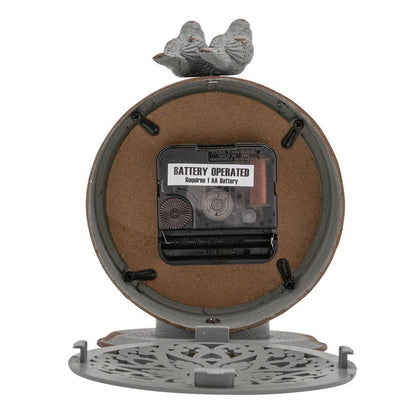 Two Birds round Table Clock