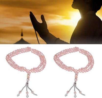 2Pcs Muslim Prayer Beads Coloured Glaze 99 Beads Mihrab Separators Count Exquisite Design Tasbih Prayer Beads 0.31In ()