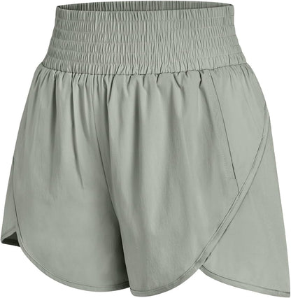 Womens Athletic Shorts High Waisted Running Shorts Gym Workout Shorts Casual Comfy Sport Shorts with Pockets 2025