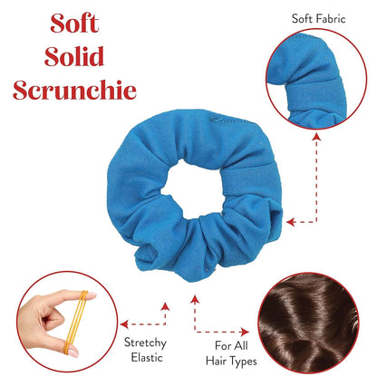 Set of 2 Solid Scrunchies (Blue)