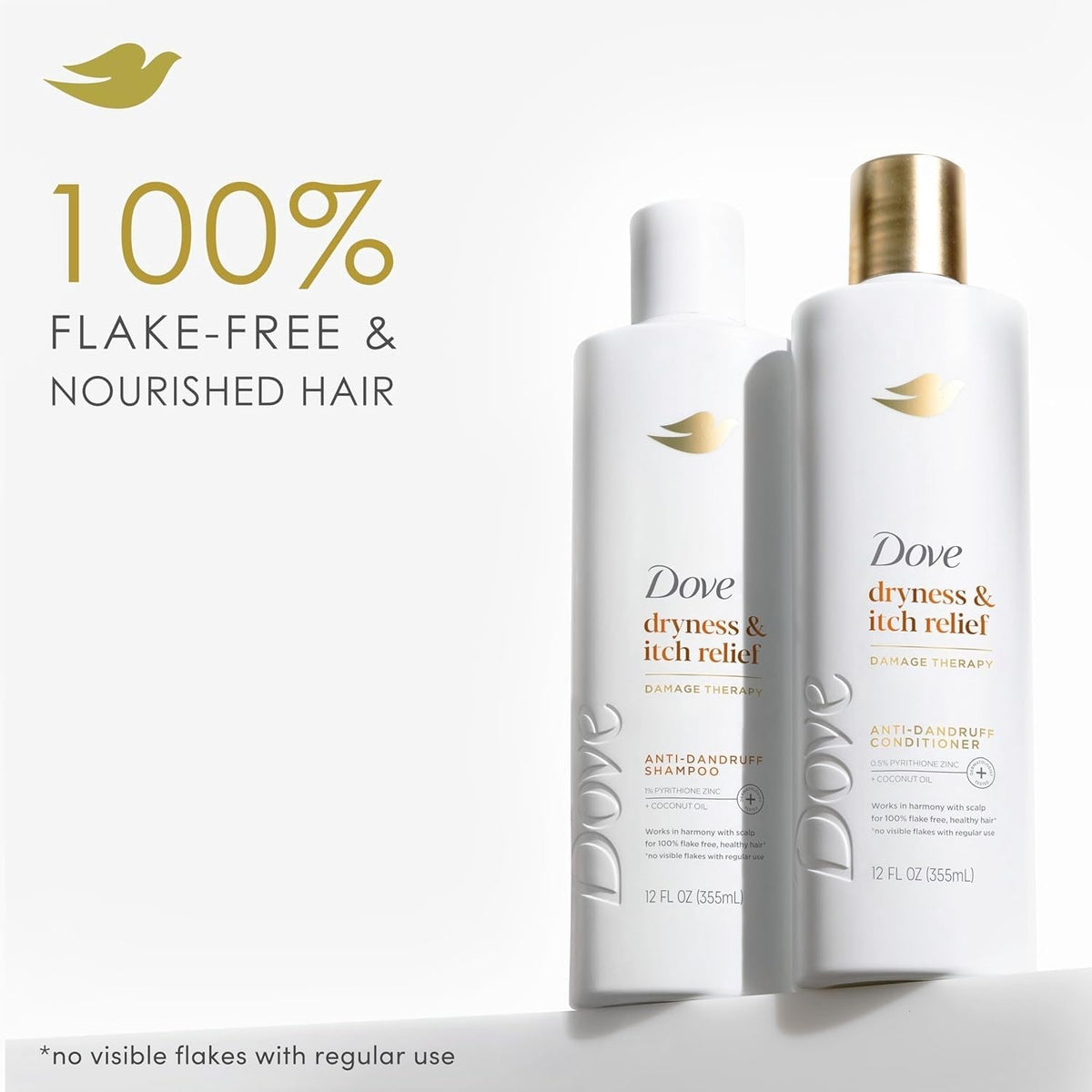 Damage Therapy Derma Shampoo Dryness + Itch for Flaky Scalp with Pyrithione Zinc and Coconut Oil 12 Fl Oz