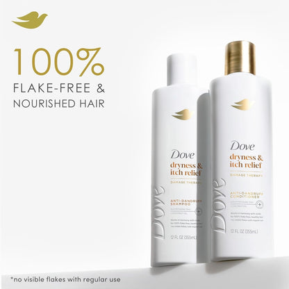 Damage Therapy Derma Shampoo Dryness + Itch for Flaky Scalp with Pyrithione Zinc and Coconut Oil 12 Fl Oz