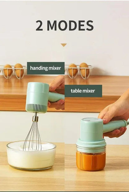 Wireless 3 Speed Mini Mixer Electric Food Blender Handheld Egg Beater Automatic Cream Food Cake Baking Dough Hand Mixer Electric