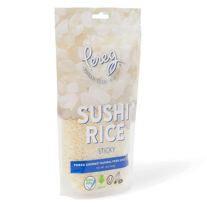 Sushi Rice (16 Oz) - White Sticky Short Grain - Vegan, Non-Gmo, Made in USA - Sushi, Rice Ball, and Everyday Japanese Dishes - Resealable Packaging