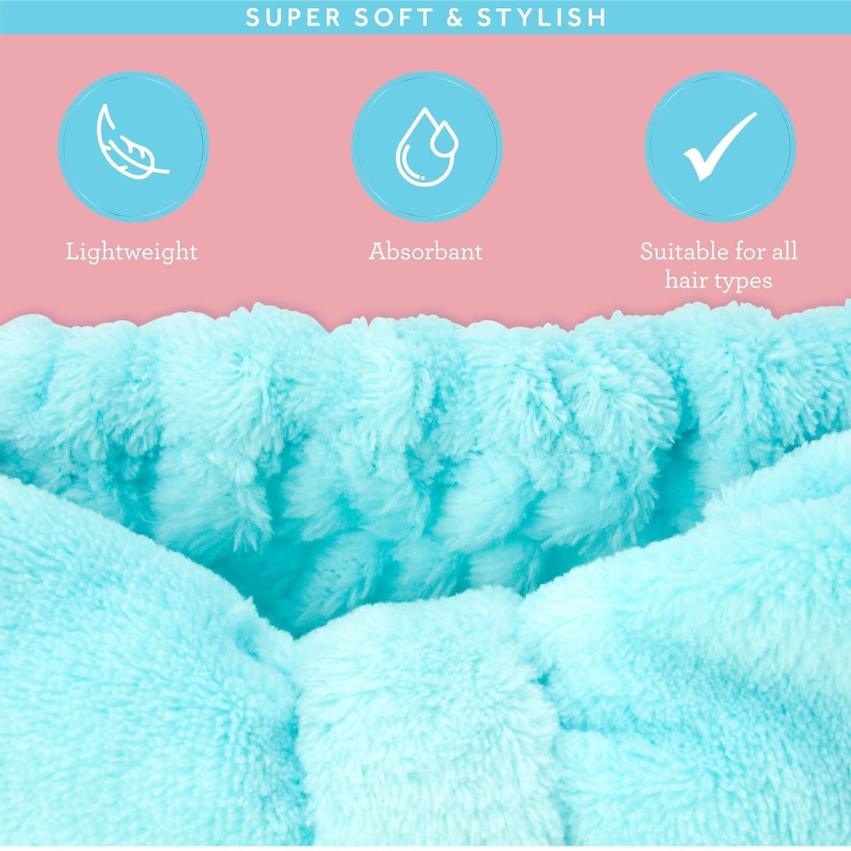 Women'S 2 Pack Microfiber Towel Headband - Spa Headband for Washing Face, Skin Care, Makeup, and Messy Hair Wrap - Preppy Stuff Shower Hair Accessories