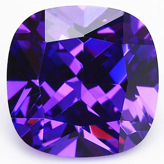 Unheated 7.20 Cts Natural Gemstone Violet Sapphire 10x10mm Square Cut Gem Sri-Lanka VVS