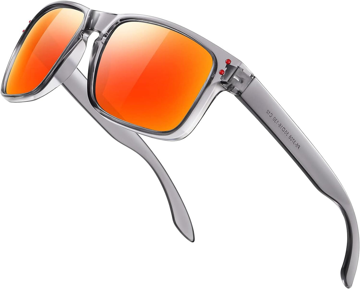 Polarized Sunglasses Men Womens - Retro Square Sun Glasses for Fishing Driving UV Protection
