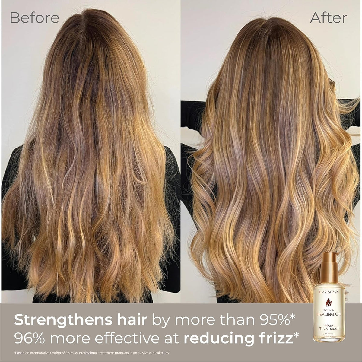 L'ANZA Keratin Healing Hair Oil Treatment, Keratin Infused Treatment, Hair Oil for Damaged Locks, Sulfate Free, Cruelty Free Healing Ingredients Repairs, Strengthens with UV Protection