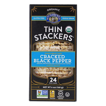Organic Thin Stackers, Five Grain, 6Oz, Gluten-Free, Vegan, Kosher, USDA Certified Organic, Non-Gmo Verified, Whole Grain Brown Rice