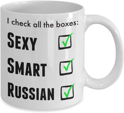 Funny Russian Pride Coffee Mug for Men or Women - I Am Proud Novelty Love Cup