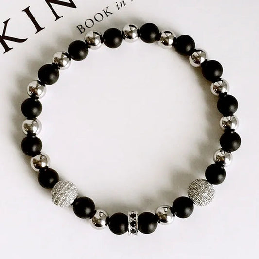 Lucky jewelry pulseras Gold Plated Beads Strand Bracelets Micro CZ Pave Charm Bracelets