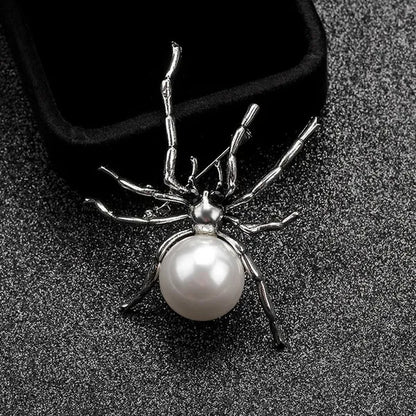 Fun creative metal spider brooch coat clothing pin insect brooches gift