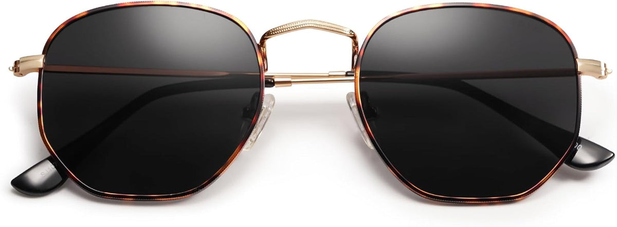 Square Polarized Sunglasses for Women Men Small Hexagonal Polygon Mirrored Lens SJ1072
