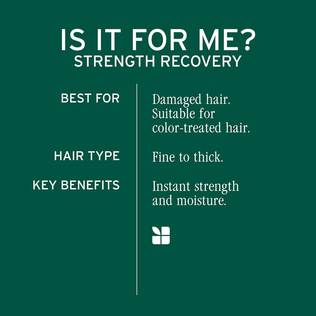 Biolage Strength Recovery Shampoo - Reduces Breakage & Detangles, for Damaged Hair, with Olive Squalane & Vegan Proteins, Paraben & Mineral Oil-Free, Packaging May Vary