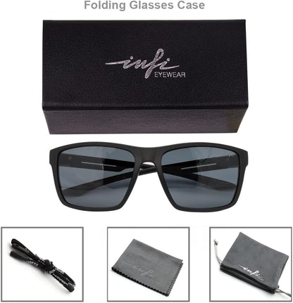Fishing Polarized Sunglasses for Men Driving Running Golf Sports Glasses Square UV Protection Designer Style Unisex