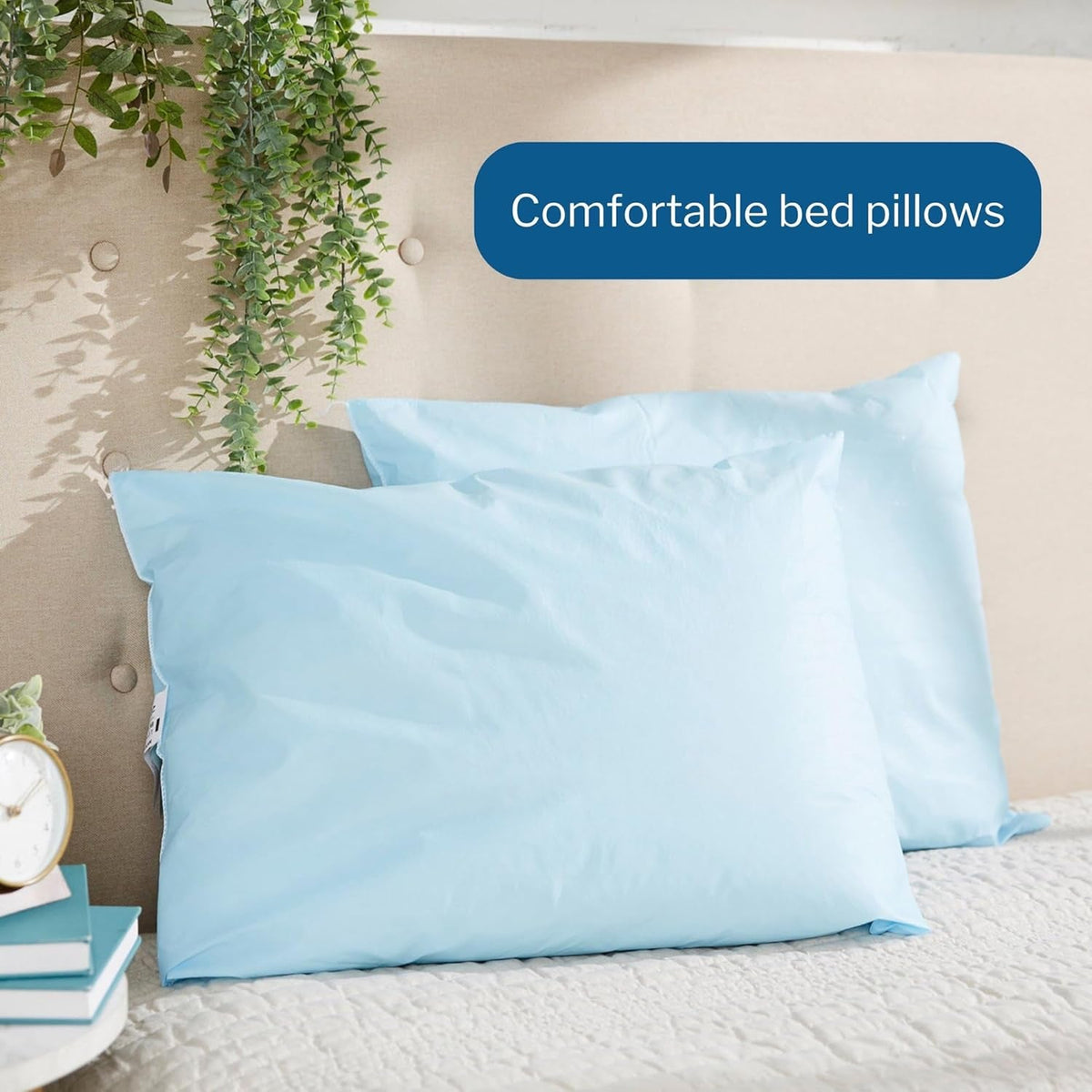 Medical Pillow [1 Count] Limited Reusable Hospital Bed Pillows, Fluid Moisture and Stain-Resistant, Blue, 20 in X 26 In