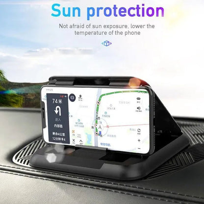 Carbon Fiber Car Phone Holder Dashboard Cell Phone Holder Desktop Mount Support Bracket Universal 3 to 7 Inch Mobile Phone Stand For IPhone XR XS MAX GPS