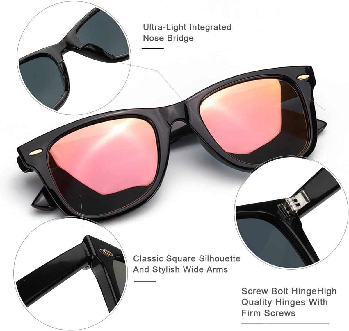 Classic Sunglasses for Women Polarized Driving Anti-Glare UV Protection