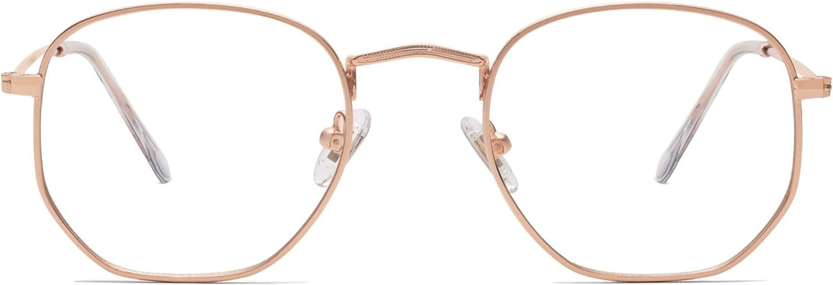 Small Blue Light Blocking Glasses Hexagonal Eyeglasses Frame Anti Blue Ray Glasses One and Only SJ5036