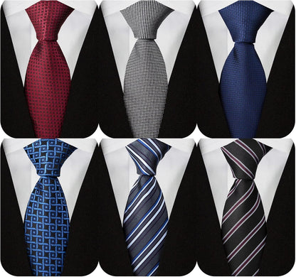 Extra Long Ties for Men Big and Tall Neckties Woven Jacquard Classic Neck Tie Business Wedding