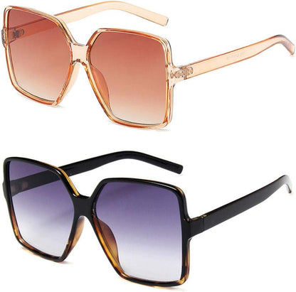 Oversized Square Sunglasses for Women Big Large Wide Fashion Shades for Men 100% UV Protection Unisex