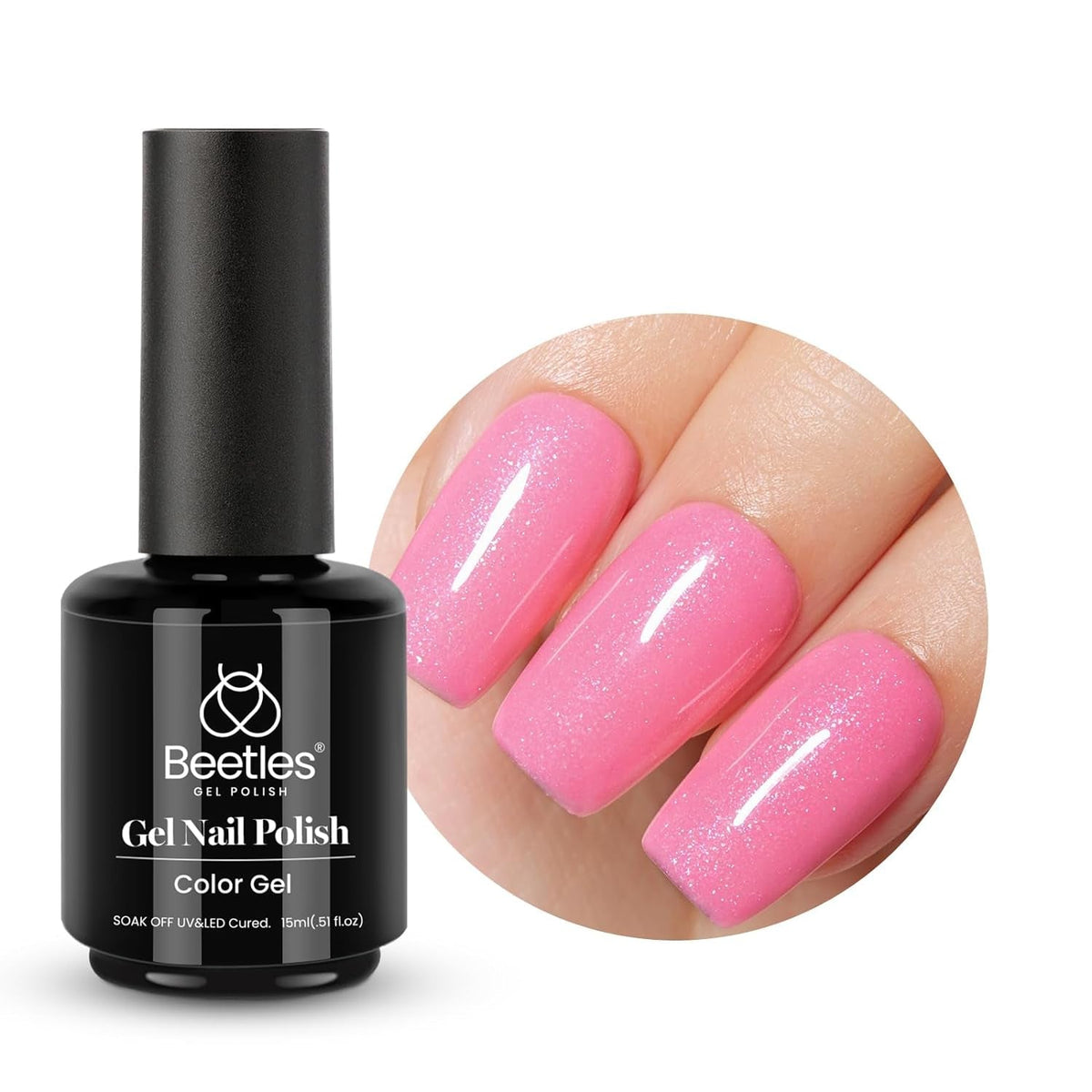 Beetles Neutral Gel Nail Polish 15ml Nude Pink Polish Set Pink Jelly Soak Off U V LED Nail Lamp Translucent Nail Art Gel