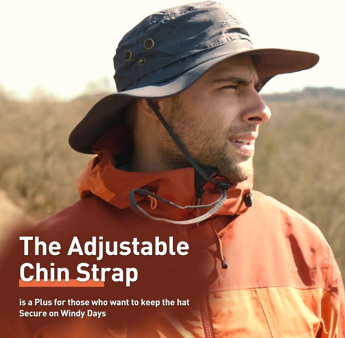 Oversize XL XXL Large Wide Brim Waterproof UPF 50+ Bucket Sun Summer Travel Fishing Hiking Fisherman Hat Detachable Chin