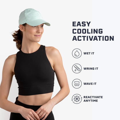 Cooling UPF Performance Hat - Unisex One Size Cap for Workouts, Golf & Running - Sweat & Water Activated Technology