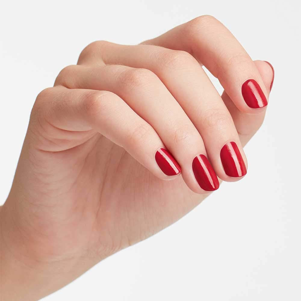 OPI Nail Lacquer Nail Polish | Opaque Light Red Crème Chip Resistant Nail Polish | Vegan, Fast Drying, Streak Free