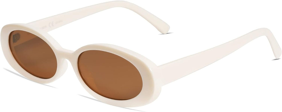 Polarized Retro Oval Sunglasses for Women and Men Small 90s Style VL9580