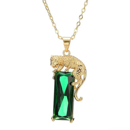 1 PCS European and American Fashion Gemstone Pendant Ladies Necklace Wedding Jewelry