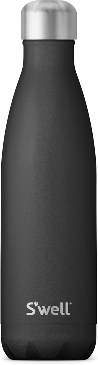 Stainless Steel Water Bottle, 17Oz, Onyx, Triple Layered Vacuum-Insulated Containers Keeps Drinks Cold for 36 Hours and Hot for 18, BPA Free, Perfect for on the Go