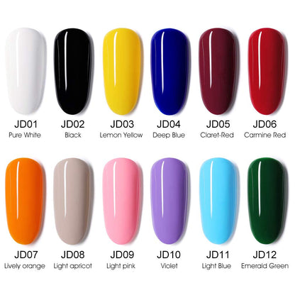 VENALISA 15ml Gel Nail Polish, Pure White Color Soak Off UV LED Nail Gel Polish Nail Art Starter Manicure Salon DIY at Home, 0.53 OZ