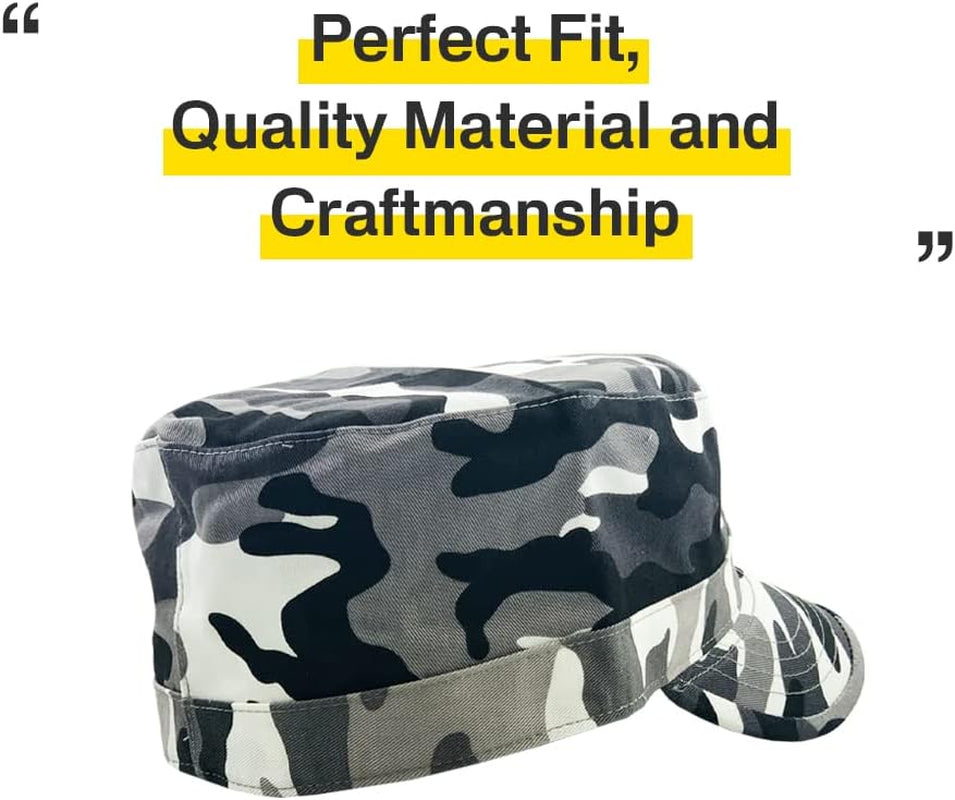 Cadet Army Cap Basic Everyday Military Style Hat (Now with STASH Pocket Version Available)