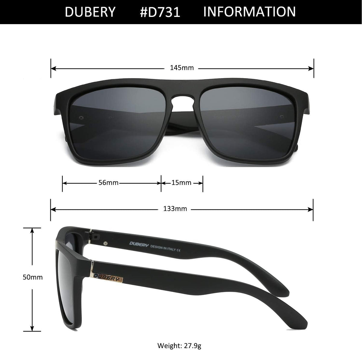 Classic Polarized Sunglasses for Men Women Retro 100% UV Protection Driving Sun Glasses D731