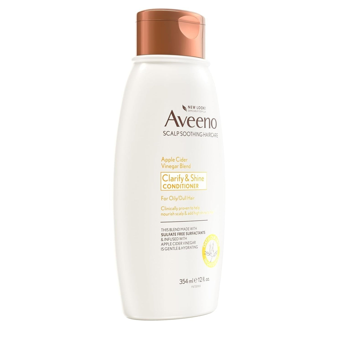 Apple Cider Vinegar Sulfate-Free Conditioner for Balance & High Shine, Daily Moisturizing & Scalp Soothing Conditioner for Oily or Dull Hair, Paraben & Dye-Free, 12Oz