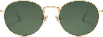 Small round Polarized Sunglasses for Women Men Classic Vintage Retro Shades UV400