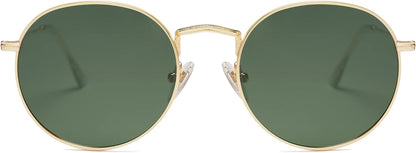 Small Round Polarized Sunglasses for Women Men Classic Vintage Retro Shades UV400