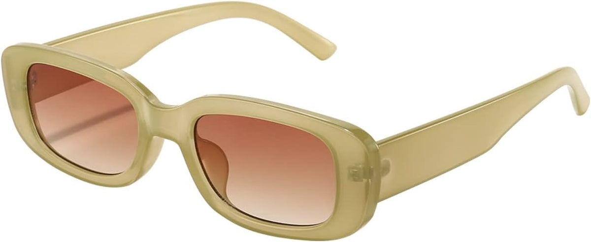 Rectangle Sunglasses for Women Men Trendy Retro Fashion Sunglasses UV 400 Protection Square Fram