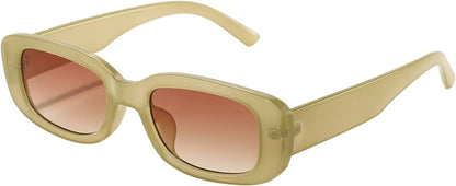 Rectangle Sunglasses for Women Men Trendy Retro Fashion Sunglasses UV 400 Protection Square Fram