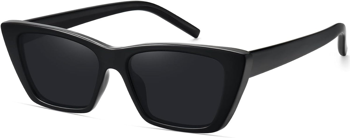 Narrow Small Vintage Polarized Cat Eye Sunglasses for Women