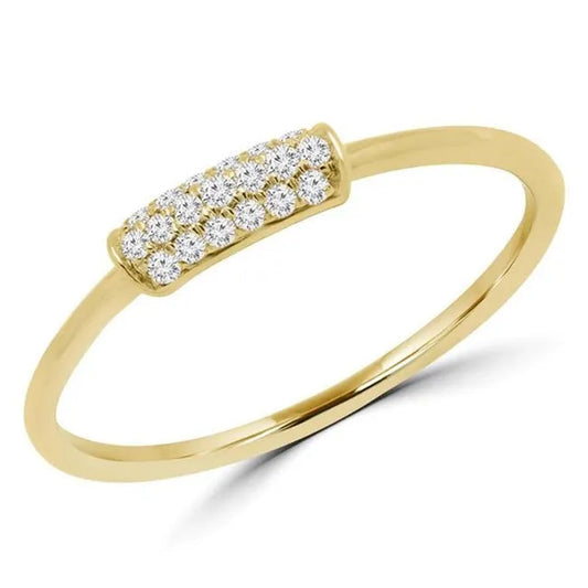 Majesty Diamonds MDR170047 0.125 CTW Round Diamond Cocktail Ring in 14K