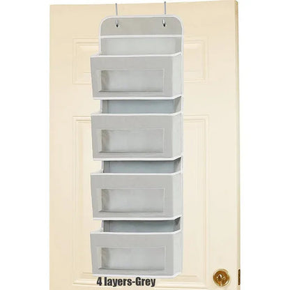 Non-woven Hanging Organizer Fabric Door Wall Hanging Storage Bag Folding Shelf Pocket Closet Hanger Dorm Bath Kitchen Storage 1/2/3/4/5 layers