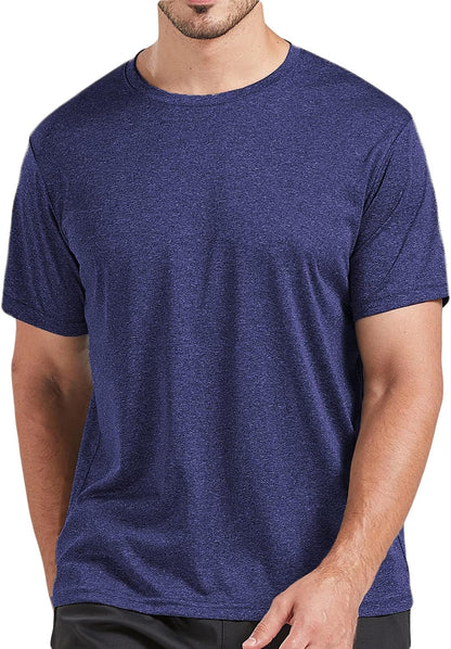 5 Pack Men'S Dry Fit T Shirts Athletic Running Gym Workout Short Sleeve Tee Shirts for Men