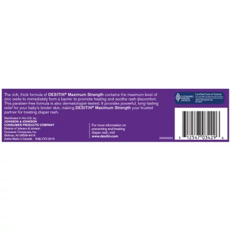 Desitin Maximum Strength Diaper Rash Paste 4.8 Oz., 3 Pk.
