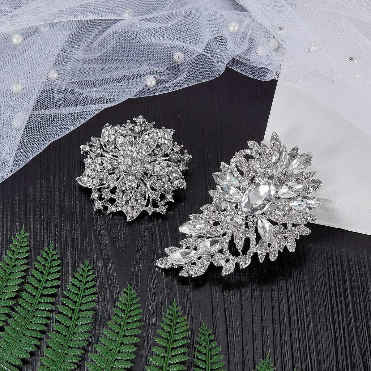 4 Pcs Women'S Rhinestone Brooches Flower Crystal Pins Vintage Brooches for Banquet Wedding Graduation Bridal Shower Gift Jewelry Supplies